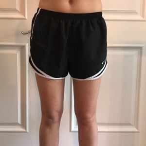 Black Nike Dry-Fit Shorts with White Trim